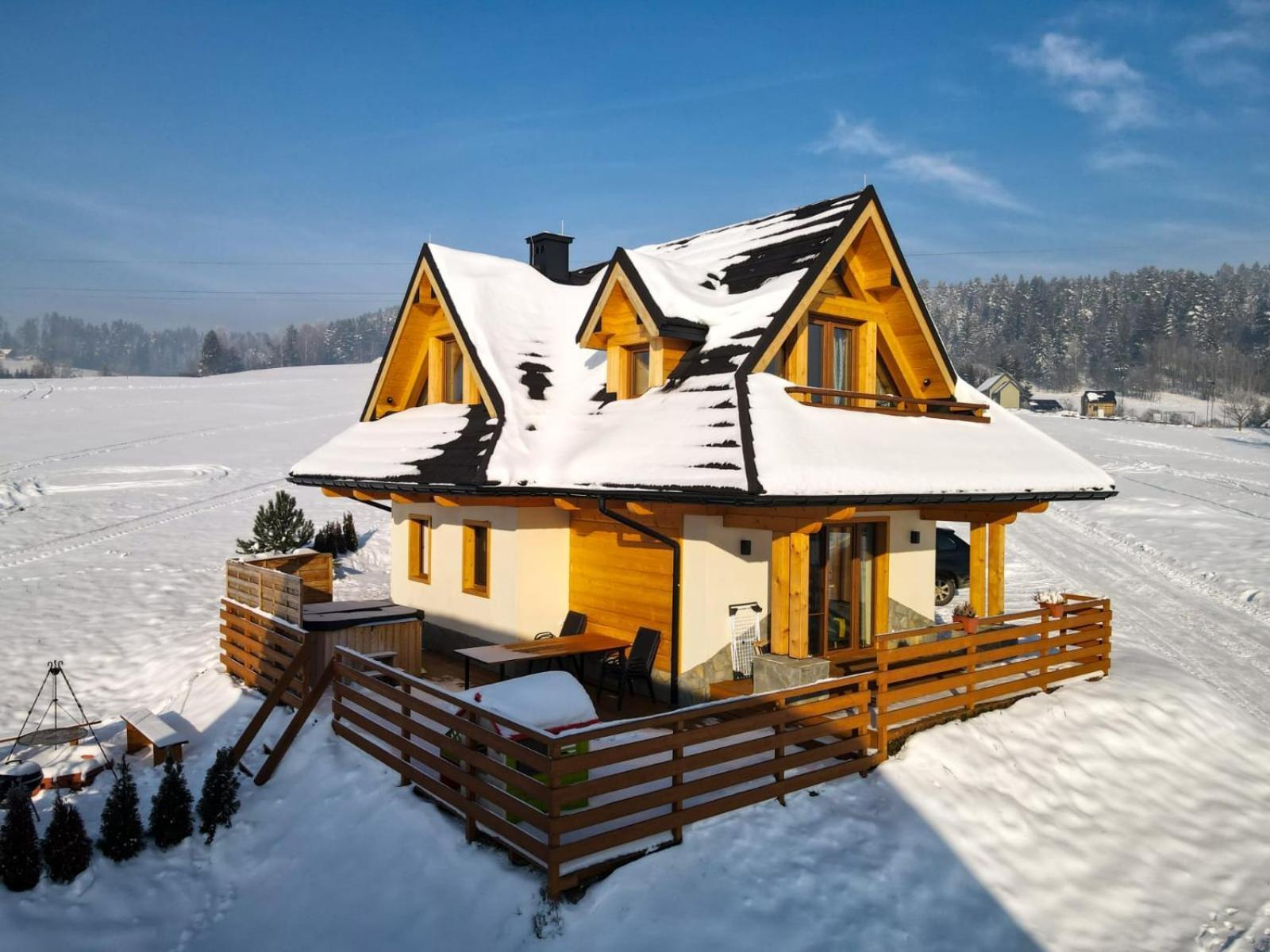 Em Gorce Resort Domki Z Sauna I Jacuzzi Waksmund Exterior photo